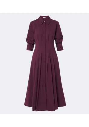 Simkhai Jazz pleated cotton poplin shirt dress