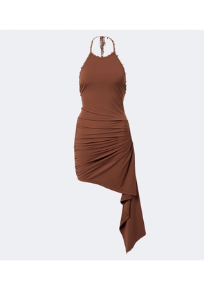 Christopher Esber Embellished halterneck jersey minidress