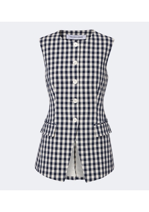 Veronica Beard Lois gingham cotton vest