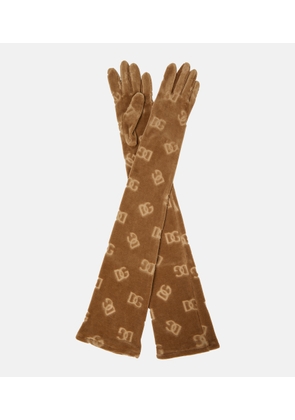 Dolce&Gabbana DG chenille gloves
