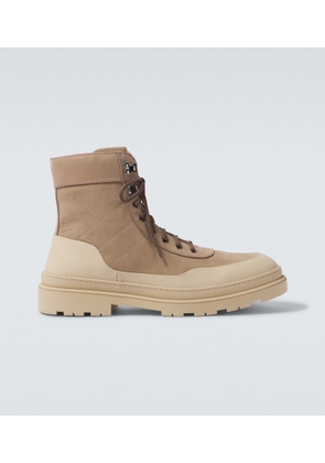 Brunello Cucinelli Leather lace-up boots
