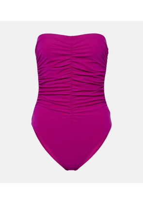 Karla Colletto Basics ruched swimsuit