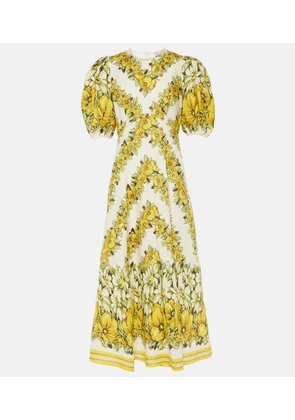 Alemais Gisela floral linen midi dress