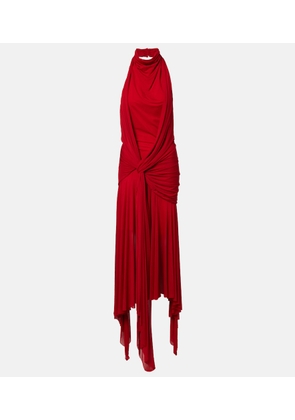 McQueen Draped halterneck maxi dress