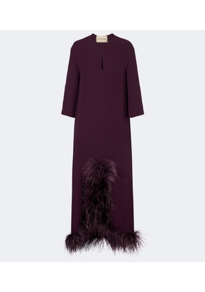 Valentino Cady Couture feather-trimmed gown