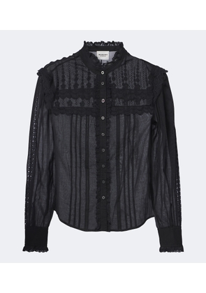 Marant Etoile Lonzie embroidered cotton voile blouse
