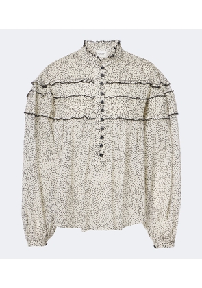 Marant Etoile Doane polka-dot cotton voile blouse