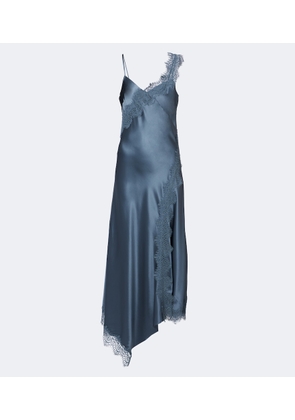 Veronica Beard Vernon lace-trimmed silk-blend midi dress