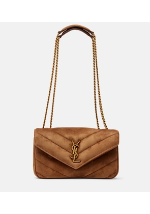 Saint Laurent Loulou Small matelasse suede shoulder bag