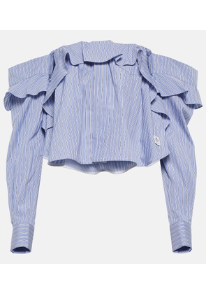 Sacai x Thomas Mason striped cotton shirt