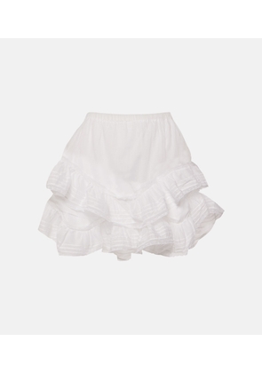 Marant Etoile Gisele lace-trimmed cotton shorts