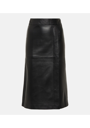 Joseph Sevres leather midi skirt