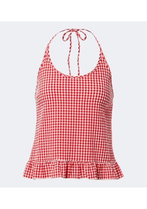 Montce Brooklyn gingham halterneck top