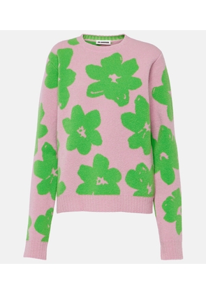 Jil Sander Floral wool-blend sweater