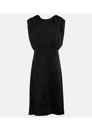 Jil Sander Draped satin midi dress