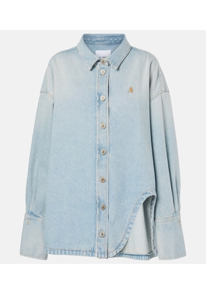 The Attico Asymmetric denim shirt