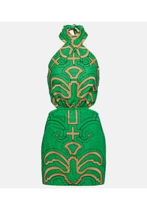 Johanna Ortiz Printed cotton minidress
