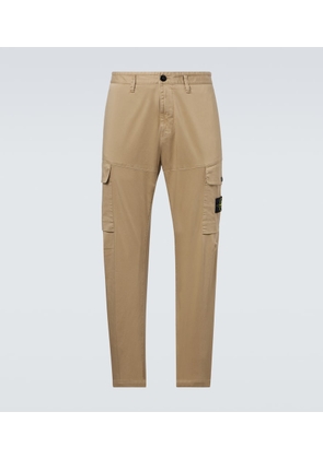 Stone Island Logo cotton satin cargo pants