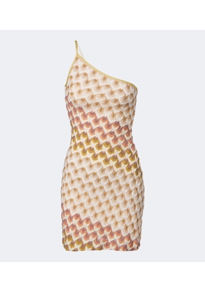 Missoni One-shoulder lame minidress
