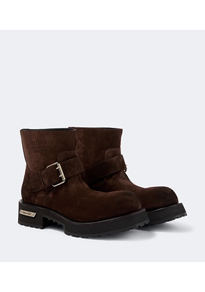 Balenciaga Venom suede biker boots