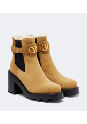Valentino Garavani Beatle VLogo suede ankle boots