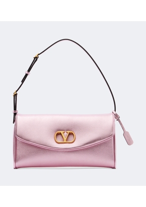 Valentino Garavani DeVain Small metallic leather shoulder bag