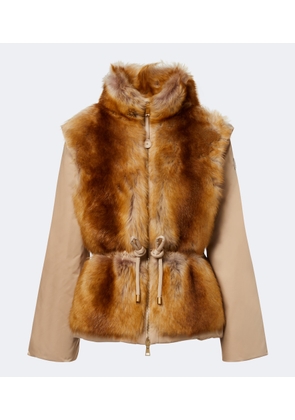 Moncler Blaireau shearling-trimmed down jacket