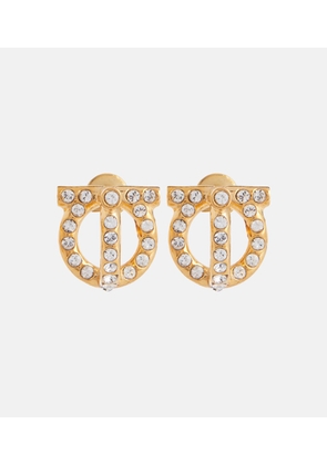 Ferragamo Gancini crystal-embellished earrings