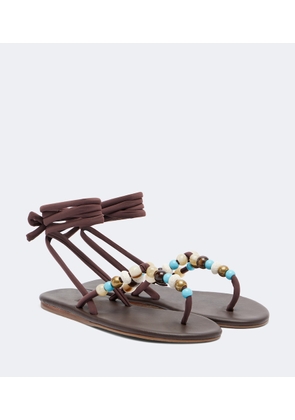 Ancient Greek Sandals Katia beaded thong sandals