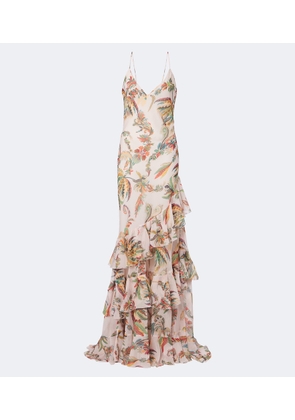 Etro Floral ruffled gown