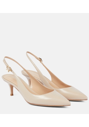 Gianvito Rossi Ribbon Sling leather slingback pumps