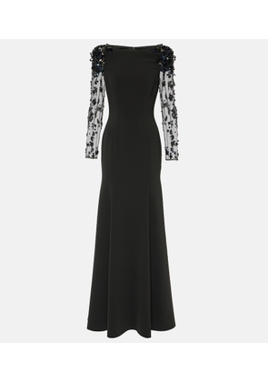 Jenny Packham Adella embellished crepe gown