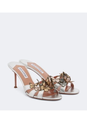 Aquazzura Papillon applique leather sandals