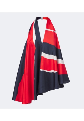 Loewe Printed halterneck silk twill top
