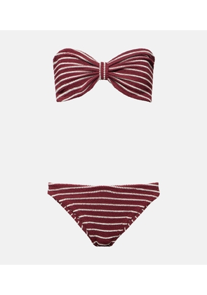Hunza G Jean striped bandeau bikini