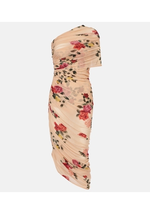 Magda Butrym Floral draped one-shoulder midi dress