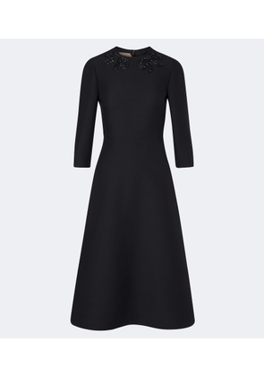 Valentino Crepe Couture embellished midi dress