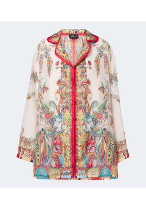 Etro Paisley oversized silk shirt