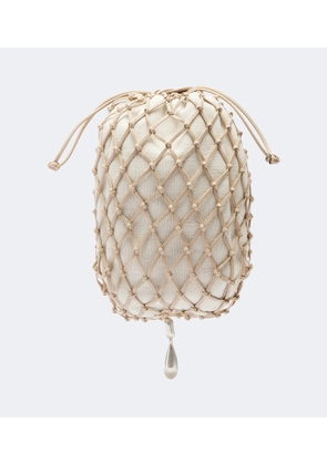 Savette Macrame Small leather pouch
