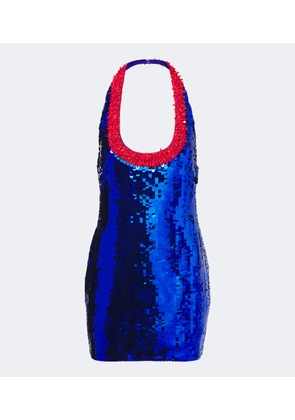 Retrofete Lunexa embellished halterneck minidress