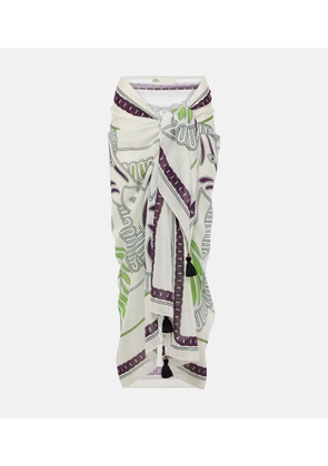 Tory Burch Printed cotton and silk beach cover-up