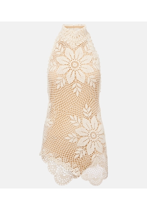Magda Butrym Floral crochet cotton top
