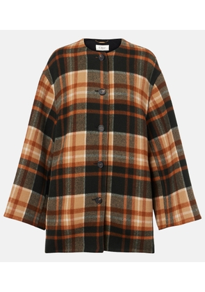 Chloe Checked wool and silk coat