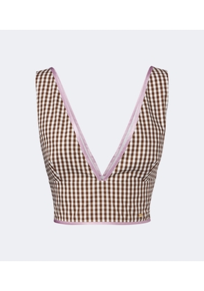 Valentino Gingham cotton crop top