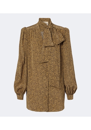 Valentino Leopard print silk blouse