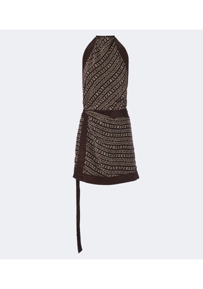 SIR Astrid printed open-back minidress