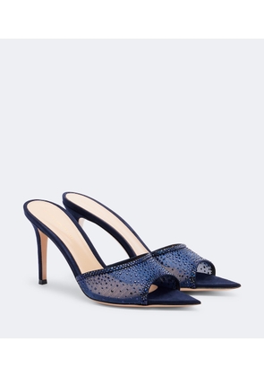 Gianvito Rossi Rania embellished mesh mules