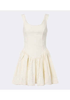Agua by Agua Bendita Pluma broderie anglaise cotton minidress