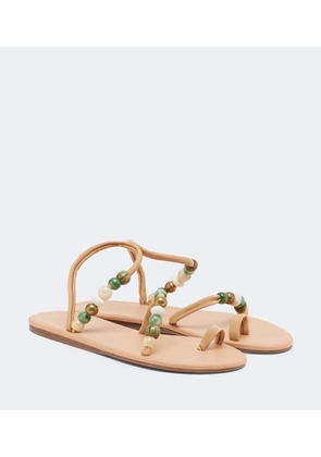 Ancient Greek Sandals Eleftheria beaded sandals