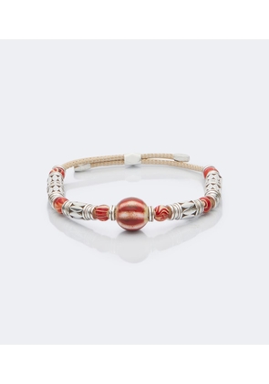 Isabel Marant Janis beaded metal and leather bracelet